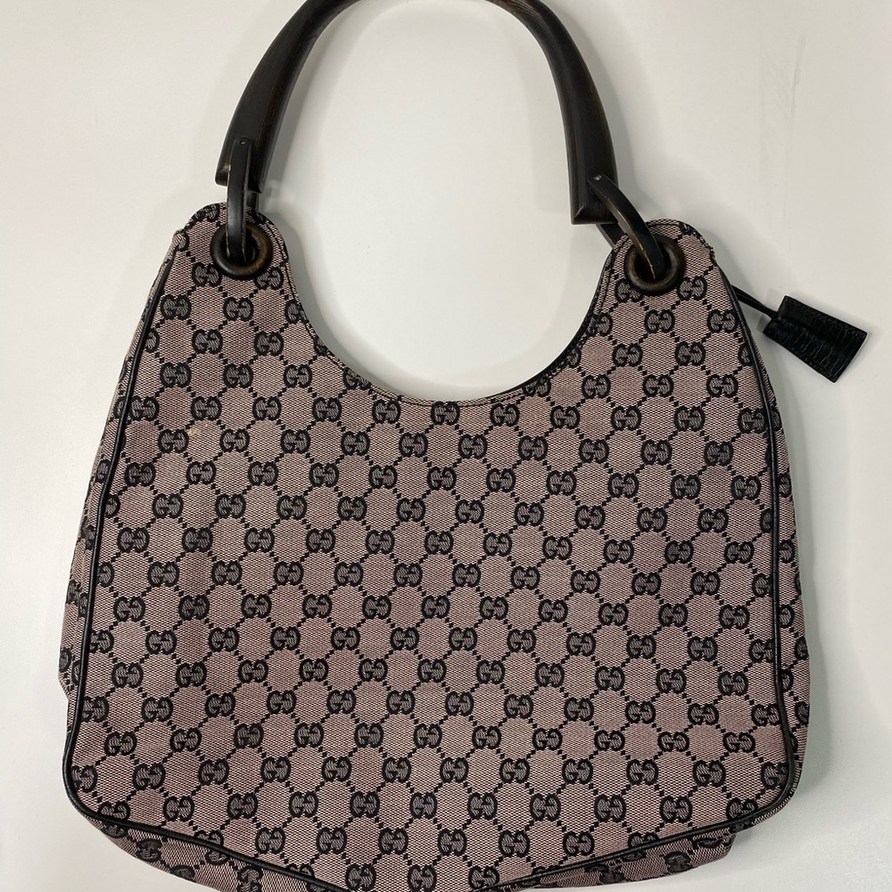 Gucci wooden handle shoulder bag
